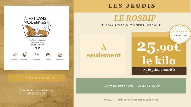 PROMO DU JEUDI